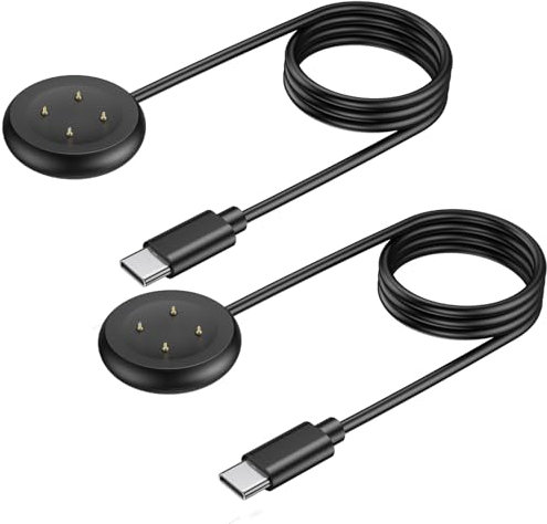FASTSNAIL Charging Cable for Fitbit Sense/Sense 2/Versa 3/Versa 4, Replacement USB-C Charger Cable Cord Magnetic Dock Stand for Google Pixel Watch 2/Watch 3/Fitbit ace LTE, 2 Pack (3.3ft)