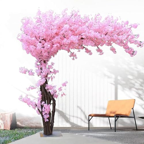 GEJLELDS Künstlicher Kirschbaum große Pflanze Simulation Pfirsichblüte Baum Pflaumenbaum Hotel Einkaufszentrum Dekoration Fake Kirschbaum einfach zu montieren Künstliche Pflanzen,1.8x1.2m