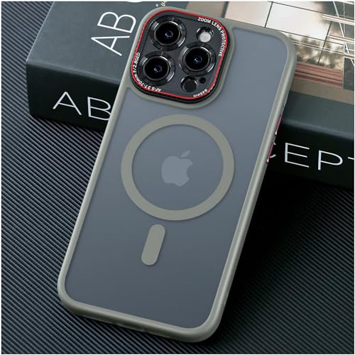 JUESHITUO for iPhone 16 Pro Max Case for MagSafe, [Integrated Camera Lens Protection] with Screen Protector, Mil-Grade Shockproof Defense, Translucent Matte Protective iPhone Cover, Natural Titanium