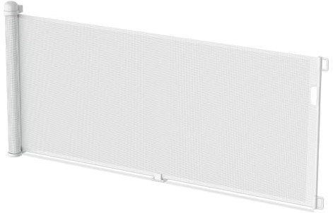 LZQ Griglia di protezione per porta, per neonati e animali domestici, 0-300 cm, altezza 87 cm, adatta per scale, porte, interni ed esterni, colore: bianco