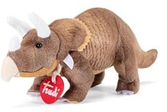 Trudi Triceratops Plüsch-Dinosaurier, Geschenk zum Geburtstag und Weihnachten | 22X10X9cm Grosse XS | Prähistorische Tiere | Modell 51183