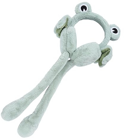 COLLBATH 1 Pc Cache-oreilles En Peluche Oreille De Dessin Animé Cache-oreilles En Polaire Grenouille Bouchon D'oreille En Peluche Cache-oreilles En Chapeau De Lapin Green Acrylique