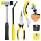 Yauhar 5 Pcs Upholstery Removal & Install Tools Kit Contains Rubber Mallet Hammer with 2PCS Replacement Head, Nail Tack Remover, Staple Tack Lifter and Removal Pliers for Furniture Floor Jewelry