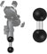 Ball Adapter,1 Zoll Kugel Adapter,Aluminiumlegierung Ball Mount Doppelköpfe 25mm (1-Zoll),Kompatibel Mit Ram Dual Kugelsockel Arme GPS Halterungen Für Handyhalterung Fahrrad Motorrad Handy Halterung