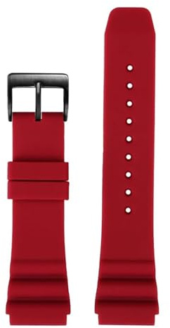 MHYATIO 20 mm 22 mm kompatibel mit CASIO Swordfish Bill Gates gleichen Stil MDV-106 MDV-107 MTP-VD01D Efr-303l Silikon-Uhrenarmband Herrenarmband(Red black,22mm)