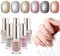 SAVILAND Glitter Nail Polish Set: 6pcs Holographic Diamond Sparkle Shades Nail Polish Air Dry Fingernail Polish Non-Gel Long Wear Quick-Dry & 7 Days Nail Lacquer Kit for Women Manicures Nail Art DIY
