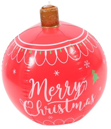 SKISUNO Aufblasbare Weihnachtskugel Großformat für Draußen Aufblasbarer Weihnachtsschmuck aus Weihnachtskugel für Garten und Partydekoration