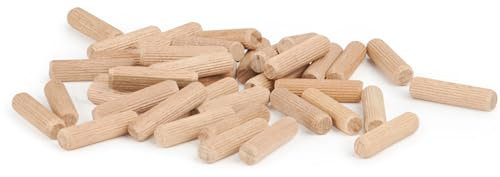 Chevilles en bois 1 kg – 8 x 40 mm (~ 600 pièces) | Chevilles en bois ondulé | Chevilles en hêtre massif dans un carton robuste | Idéal pour les chevilles et les chevilles maîtres