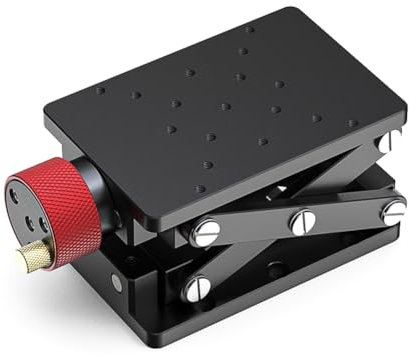 Faeymth Präzise Manuelle Hebebühne Aus Aluminiumlegierung, Laborheber, Scherenhubtisch, Hubweg 55 mm