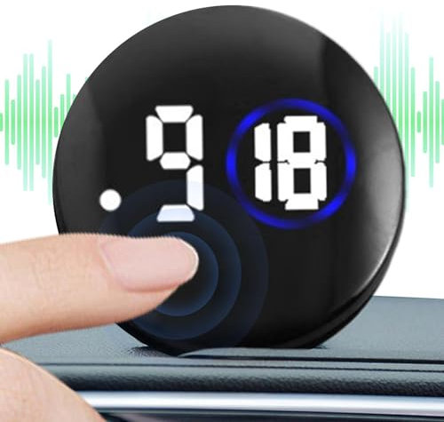 Goowafur Orologio da cruscotto, orologio per auto | Orologio da moto al quarzo attaccato | Accessori interni per auto, orologio analogico impermeabile, orologio digitale per veicoli automobilistici,