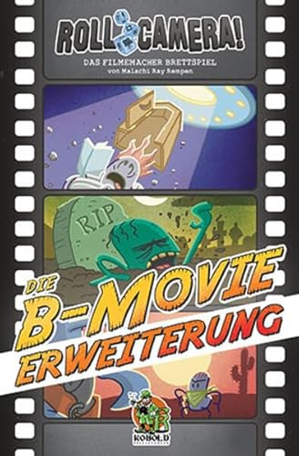 Kobold Spieleverlag Roll Camera! B-Movie - Erweiterung I Kooperatives Brettspiel Add-On mit neuen Rollen & Genre-Vorgaben I Mehr Chaos, Probleme & Szenen I Für 1-4 Spieler ab 10 Jahren