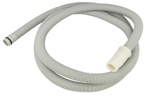 vhbw Tuyau de vidange compatible avec Bosch Super Silence Plus SHV9PT53UC, SME88TD01E, SHX9PT55UC lave-vaisselle - 19mm, gris, 2,3m