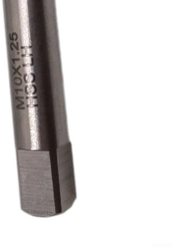 Strumento di ingegneria M10 x 1 25 mm maschio sinistro, materiale HSS e lunghezza 80 mm per un uso affidabile