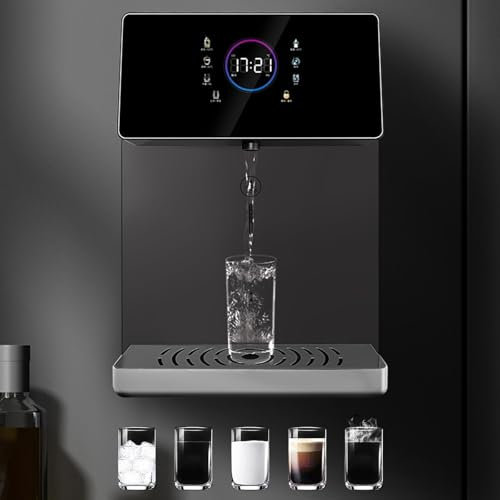 Distributeur D'eau Mural, Distributeur D'eau Chaude Et Froide, Distributeur D'eau Chaude Instantanée, 5 Réglages Température Et 4 Volumes D'eau, Pour La Maison, Le Bureau Et Les Cantines