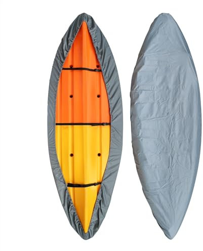 Kayak cover Outdoor Waterproof Kayak Cover UV Resistant Storage Dust Cover For Boat Kayak Canoe Paddleboard Water Sports Boat Cover.(Dark gray M)