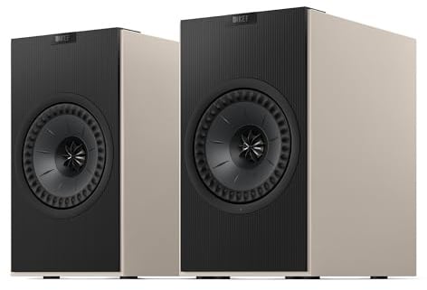 KEF Coda W Altavoces de estantería inalámbricos de Alta fidelidad, Gris níquel | Bluetooth 5.4 aptX Lossless | para Tocadiscos, TV, PC, portátil y más | Música | TV y Cine en casa | Gaming