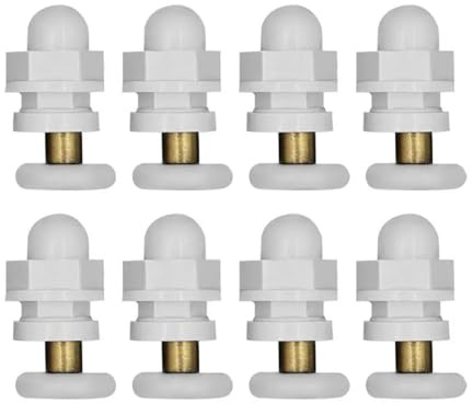 Duschkabinenrollen 8 teile/los Dusche Zimmer Kabinen Pulley Roller/Läufer/Räder/Riemenscheiben Durchmesser 19-27mm Metall Rahmen Loch Abstand 16-18mm(Diameter 25mm)