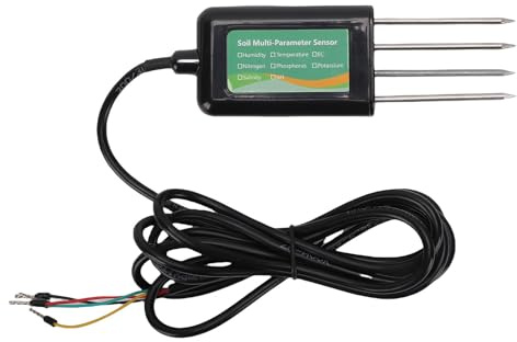 VBESTLIFE 8-in-1-Bodentester, Temperatur, Luftfeuchtigkeit, EC-Wert der Elektrischen Leitfähigkeit, PH-Wert, NPK und Salzgehalt, für Garten, Rasen, Bauernhof