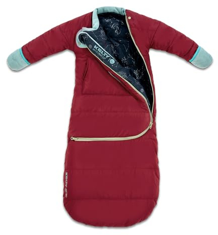 Kelty Space Cadet Infant and Toddler Sized Arms-Out Sleeping Bag, 30-40F Degree Rated, 8M-4T, Fleece-Lined Hand Covers (40F / 2-4T)