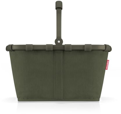 reisenthel carrybag cord dark matcha – Stabiler Einkaufskorb mit viel Stauraum und praktischer Innentasche – Elegantes und wasserabweisendes Design