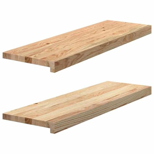 ZIRLANLV 2-Pack Solid Oak Window Sills, Decorative Ledge Shelf, Thick and Sturdy Sill Extender for Home Decor, Plant Display & Window Storage (Natural)