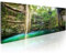 decomonkey Bilder Natur 150x50 cm XXL 1 Teilig Leinwandbilder Bild auf Leinwand Vlies Wandbild Kunstdruck Wanddeko Wand Wohnzimmer Wanddekoration Deko Wald Landschaft