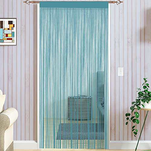 Taiyuhomes Tenda Per Porte Tenda a Fili Tende Per Finestre Decorazioni Per Porte Divisori Per Stanze Tenda Per Porta Interna Tenda Antimosche Per Porta Esterna Tende Per Mosche 90x200cm Blu