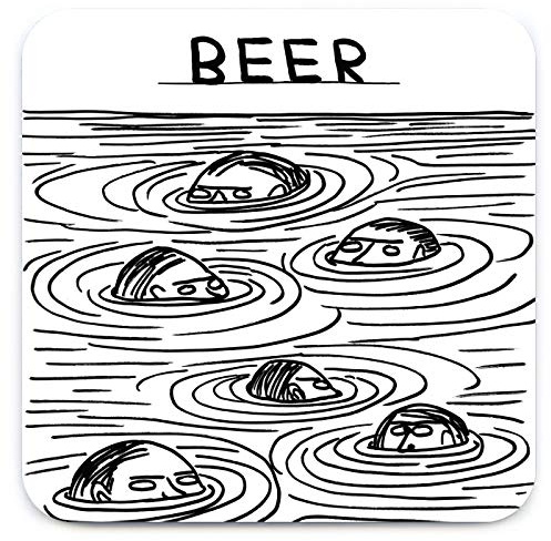 Official David Shrigley - Funny Coaster - Small Gift Ideas for Him Her - Friends Birthday - Housewarming Present - New Home Gift - Funny Gifts for Women Men - Sold by Brainbox Candy