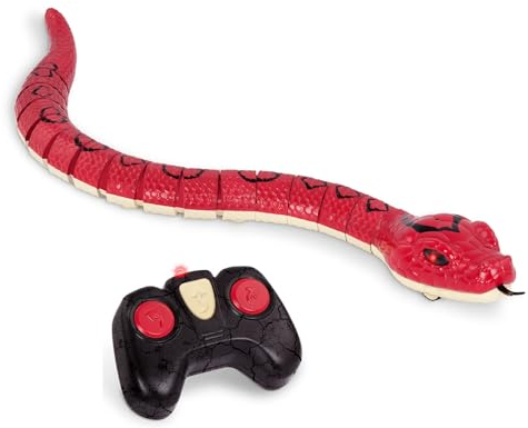 Terra Ferngesteuerte Schlange Rot – RC Boa mit leuchtenden LED Augen und Fernbedienung – Spielzeug ab 6 Jahre