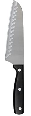 Coltello Santoku Essentiel Black in acciaio inox con lama da 17 cm