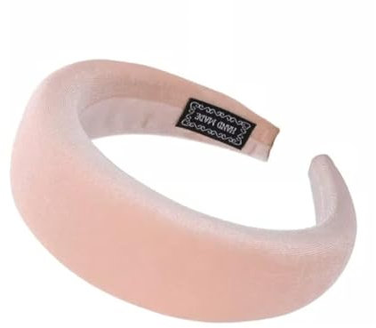 Cerchietto per Capelli Donna Bombato in Velluto (Rosa)
