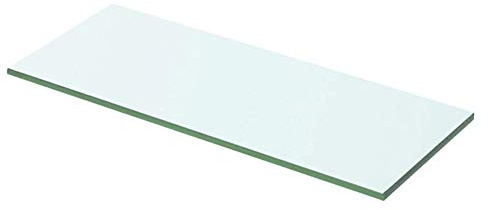 Étagère en Verre trempé, Transparent, étagère Douche Flottante de Salle de Bain en Verre de sécurité, Support Mural, étagère Simple en Verre (50 x 15 cm)