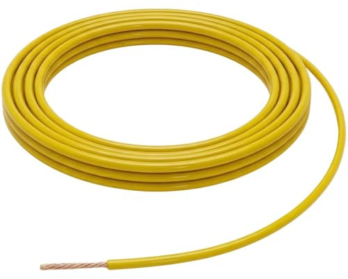 Lumonic 20m FLRY Fahrzeugleitung 0,75mm² Gelb | einadrige KFZ Litze | Öl- und Kraftstoffbeständig, flammwidrig | Niedervolt