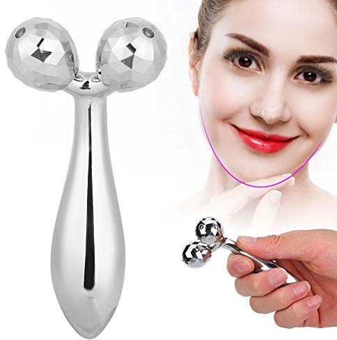 Tragbares 3D Gesicht Roller Massage, Roller Face Massagegerät, Massager Gesichtsroller anti aging antifalten massagegerät Roller Gesichtsmassagegerät Face Lifting Firming Tool Gesichtskörper