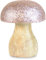 Riffelmacher Dekoration Pilz Mangoholz 74583-8cm - Utopiaglitter Rosa - Weihnachtsdekoration zum Hinstellen Weihnachten Heiligabend Standdeko