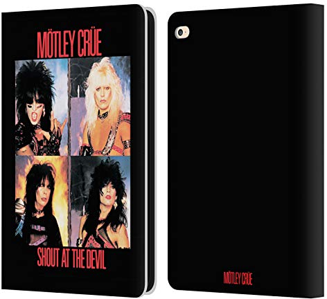 Head Case Designs Offiziell Zugelassen Motley Crue Shout at The Devil Alben Leder Brieftaschen Handyhülle Hülle Huelle kompatibel mit Apple iPad Air 2 (2014)