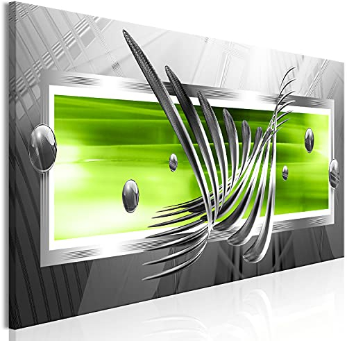 murando Acrylglasbild Abstrakt 135x45 cm 1 Teilig Wandbild auf Acryl Glasbilder Kunstdruck Moderne Acrylglas Platte Wanddekoration Geschenke Heimdekoration Glasbild grau grün a-A-0344-k-b