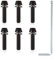SPEEDWOX Sechskantschrauben mit Sechskantschlüssel, Titan M5 x 20 mm mit Unterlegscheibe, MTB, Rennrad, Mountainbike, Fahrrad, Vorbauschrauben, schwarz, 6 Stück