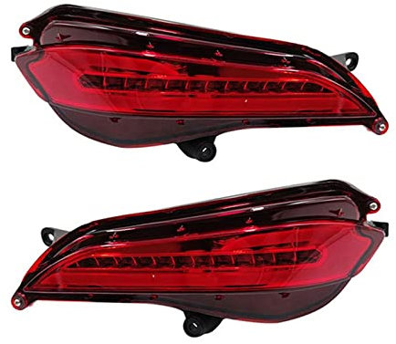 CarWorld Rücklicht Für Toyota Yaris 2017 2018 2019, 2 STÜCKE Auto Reflektor Rücklicht Nebelschlussleuchte Stoßstange Bremsblinker