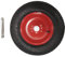 Replacement 15 x 3.4 Pneumatic Heavy Duty Garden Wheelbarrow Wheel & Axel (Red)