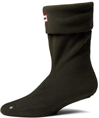 Hunter Recycled Fleece Short Boot Sock Unisex - Dark Olive - 39-42 EU