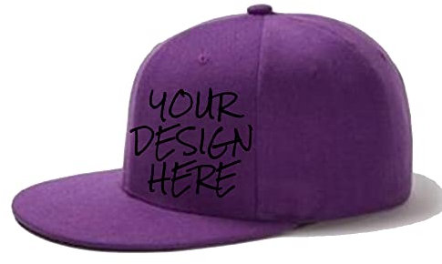 Personalizzato stampato il tuo logo di testo immagine Unisex personalizzato cappello regolabile berretto da baseball, Viola, Medium