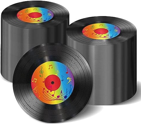 Vinyl-Servietten, 50er-Jahre-Motto-Party-Dekorationen für 1950er-Jahre-Musik, Geburtstag, Rock-Partyzubehör, Back to 50er-Jahre, Rock-Papierservietten, Musikrolle, Partyzubehör, Retro, 100 Stück