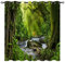 YUANZU Wald Vorhänge Natur Tropischer Dschungel Fluss Regenwald Wasserfall Ösen Gardinen mit Blickdichte Blackout Curtain Wohnzimmer Schlafzimmer Verdunkelung Fenster, 2 Stück, H 260 x B 200 cm