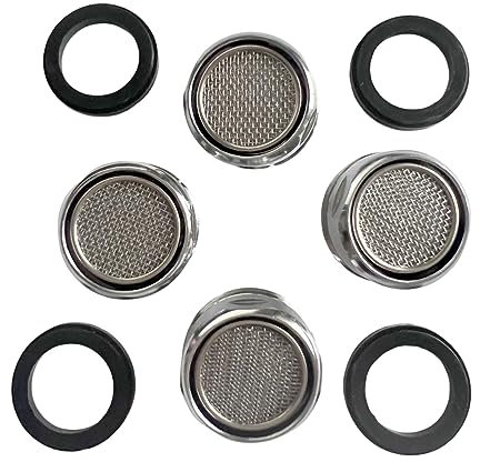 Paquete de 4 aireadores de grifo, aireador para fregadero de baño, filtro de grifo de fregadero, rosca macho de 15/16 pulgadas, filtro de grifo con junta para cocina y baño