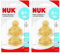 Nuk 10713239 First Choice+ Sauger, Latex, 6-18 Monate, 2 Stück, Beige, L (Packung mit 2)