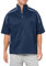 adidas Men's Core Provisional Short Sleeve Half Zip Jacket, Collegiate Navy, XL