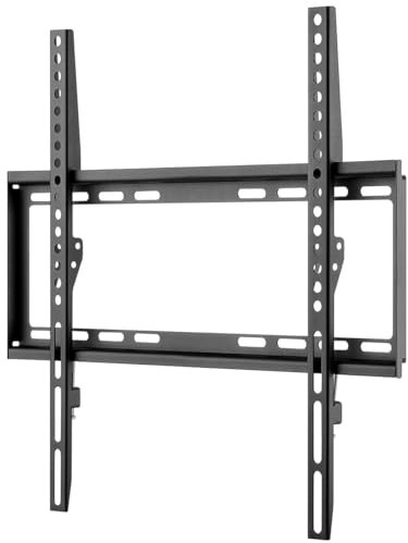 CABLEPELADO Soporte de Pared para TV, Soporte Fijo para Televisores, Soporte de TV Fijo, Apto para 32 a 55 Pulgadas (81-140 cm), Distancia Pared 20.5 mm, Compatible con VESA, Acero, Negro