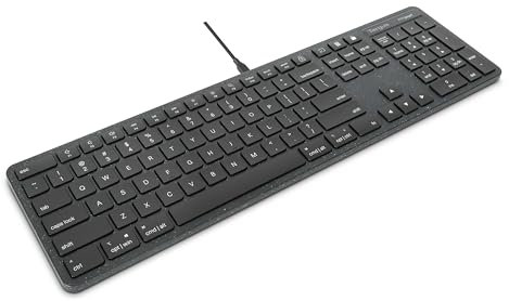 Targus - Full-Size Wired EcoSmart Keyboard 104 Key Keypad – Quiet Clicks – Instant Connectivity with Universal Compatibility (AKB874US)
