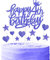 Nachtfall Geburtstag Kuchen Cupcake Toppers, blaue Kuchen Toppers für Kuchen, Royal Blue Happy 4th Geburtstag Kuchen Topper,Kuchen Cupcake Topper für Mädchen Jungen 4th Geburtstag Kuchen Dekorationen